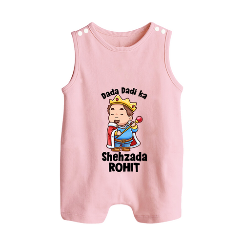 Dada Dadi Ka Shehzada Romper Suit / Sleeveless Romper | Personalized Baby Romper Suit / Sleeveless Romper for Dada and Dadi's Prince