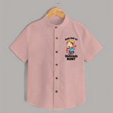 Dada Dadi Ka Shehzada Shirt | Personalized Baby Shirt for Dada and Dadi's Prince - PEACH - 0 - 6 Months Old (Chest 23")