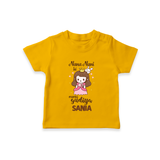 Nani Nani Ki Nanhi Gudiya T-Shirt | Custom Baby T-Shirt for Nani and Nani's Little Princess - CHROME YELLOW - 0-5 Months Old (Chest 17")