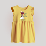 Bossy Like My Bua Baby Frock | Personalized Baby Frock for Bua's Little Boss - PASTEL YELLOW - 0 - 3 Months Old (Chest 17")