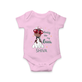 Bossy Like My Bua Romper / Onesie | Personalized Baby Romper / Onesie for Bua's Little Boss - BABY PINK - New Born (Chest 14")