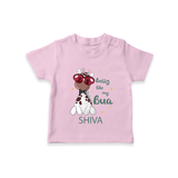 Bossy Like My Bua T-Shirt | Personalized Baby T-Shirt for Bua's Little Boss - BABY PINK - 0-5 Months Old (Chest 17")