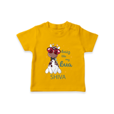 Bossy Like My Bua T-Shirt | Personalized Baby T-Shirt for Bua's Little Boss - CHROME YELLOW - 0-5 Months Old (Chest 17")