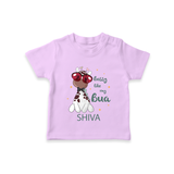 Bossy Like My Bua T-Shirt | Personalized Baby T-Shirt for Bua's Little Boss - LILAC - 0-5 Months Old (Chest 17")