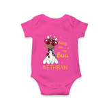 Bossy Like My Bua Romper / Onesie | Personalized Baby Romper / Onesie for Bua's Little Boss - HOT PINK - New Born (Chest 14")