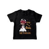 Bossy Like My Bua T-Shirt | Personalized Baby T-Shirt for Bua's Little Boss - BLACK - 0-5 Months Old (Chest 17")
