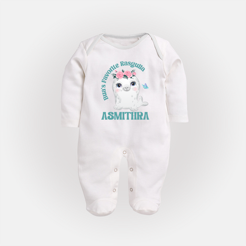 Bua's Favourite Rasagulla Sleep Suit / Full Sleeve Body Suit | Personalized Baby Sleep Suit / Full Sleeve Body Suit for Bua's Favorite
