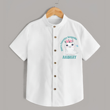 Bua's Favourite Rasagulla Shirt | Personalized Baby Shirt for Bua's Favorite - WHITE - 0 - 6 Months Old (Chest 23")