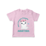 Bua's Favourite Rasagulla T-Shirt | Personalized Baby T-Shirt for Bua's Favorite - BABY PINK - 0-5 Months Old (Chest 17")
