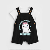 Bua's Favourite Rasagulla Dungaree Set | Personalized Baby Dungaree Set for Bua's Favorite - BLACK - 0 - 5 Months Old (Chest 18")