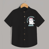 Bua's Favourite Rasagulla Shirt | Personalized Baby Shirt for Bua's Favorite - BLACK - 0 - 6 Months Old (Chest 23")