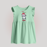 Chacha Ki Copy Style Mein Topi Baby Frock | Personalized Baby Frock for Chacha's Little Copy - MINT GREEN - 0 - 3 Months Old (Chest 17")