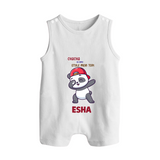 Chacha Ki Copy Style Mein Topi Romper Suit / Sleeveless Romper | Personalized Baby Romper Suit / Sleeveless Romper for Chacha's Little Copy - WHITE - 0 - 5 Months Old (Chest 18")