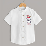Chacha Ki Copy Style Mein Topi Shirt | Personalized Baby Shirt for Chacha's Little Copy - WHITE - 0 - 6 Months Old (Chest 23")