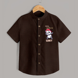 Chacha Ki Copy Style Mein Topi Shirt | Personalized Baby Shirt for Chacha's Little Copy - CHOCOLATE BROWN - 0 - 6 Months Old (Chest 23")