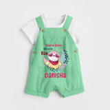 Drama Queen Trained By Bua Dungaree Set | Custom Baby Dungaree Set for Bua's Drama Queen - GREEN - 0 - 5 Months Old (Chest 18")