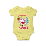 Drama Queen Trained By Bua Romper / Onesie | Custom Baby Romper / Onesie for Bua's Drama Queen - PASTEL YELLOW - New Born (Chest 14")