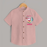 Drama Queen Trained By Bua Shirt | Custom Baby Shirt for Bua's Drama Queen - PEACH - 0 - 6 Months Old (Chest 23")