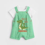 Bua Ki Jaan Dungaree Set | Personalized Baby Dungaree Set for Bua's Heart - GREEN - 0 - 5 Months Old (Chest 18")