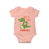 Bua Ki Jaan Romper / Onesie | Personalized Baby Romper / Onesie for Bua's Heart - PEACH - New Born (Chest 14")