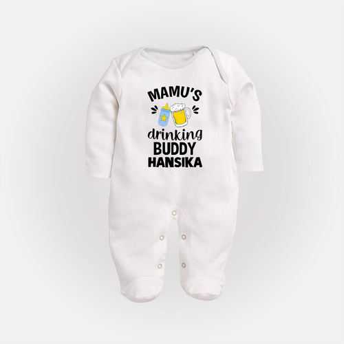 Mamu's Drinking Buddy Sleep Suit / Full Sleeve Body Suit | Personalized Baby Sleep Suit / Full Sleeve Body Suit for Mamu's Sidekick
