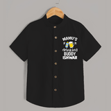 Mamu's Drinking Buddy Shirt | Personalized Baby Shirt for Mamu's Sidekick - BLACK - 0 - 6 Months Old (Chest 23")