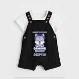 Mamu's Future Gaming Buddy Dungaree Set | Custom Baby Dungaree Set for Mamu's Gaming Pal - BLACK - 0 - 5 Months Old (Chest 18")