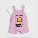 Massi's Little Prince Dungaree Set | Custom Baby Dungaree Set for Massi's Little Prince - BABY PINK - 0 - 5 Months Old (Chest 18")