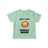 Massi's Little Prince T-Shirt | Custom Baby T-Shirt for Massi's Little Prince - MINT GREEN - 0-5 Months Old (Chest 17")
