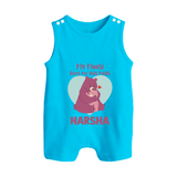 My Massi Loves Me This Much Romper Suit / Sleeveless Romper | Personalized Baby Romper Suit / Sleeveless Romper for Massi's Little Darling - SKY BLUE - 0 - 5 Months Old (Chest 18")