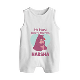 My Massi Loves Me This Much Romper Suit / Sleeveless Romper | Personalized Baby Romper Suit / Sleeveless Romper for Massi's Little Darling - WHITE - 0 - 5 Months Old (Chest 18")
