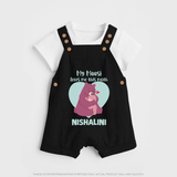 My Massi Loves Me This Much Dungaree Set | Personalized Baby Dungaree Set for Massi's Little Darling - BLACK - 0 - 5 Months Old (Chest 18")