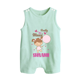 Pretty Like Massi Romper Suit / Sleeveless Romper | Custom Baby Romper Suit / Sleeveless Romper for Massi's Pretty One - MINT GREEN - 0 - 5 Months Old (Chest 18")