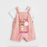 Pretty Like Massi Dungaree Set | Custom Baby Dungaree Set for Massi's Pretty One - PEACH - 0 - 5 Months Old (Chest 18")