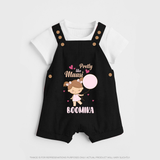 Pretty Like Massi Dungaree Set | Custom Baby Dungaree Set for Massi's Pretty One - BLACK - 0 - 5 Months Old (Chest 18")