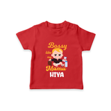 Bossy Like My Mamu T-Shirt | Personalized Baby T-Shirt for Mamu's Little Boss - RED - 0-5 Months Old (Chest 17")