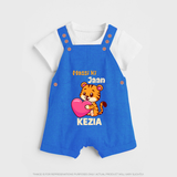 Massi Ki Jaan Dungaree Set | Custom Baby Dungaree Set for Massi's Heart - COBALT BLUE - 0 - 5 Months Old (Chest 18")
