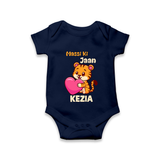 Massi Ki Jaan Romper / Onesie | Custom Baby Romper / Onesie for Massi's Heart - NAVY BLUE - New Born (Chest 14")