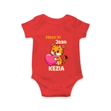 Massi Ki Jaan Romper / Onesie | Custom Baby Romper / Onesie for Massi's Heart - RED - New Born (Chest 14")