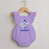 Happy Republic Day Customized Romper Frock - LILAC - 0 - 3 Months Old (Chest 19")
