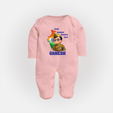 Little Subhash Chandra Bose Personalized Fullbody suit - BABY PINK - New Born (Chest 7.5")