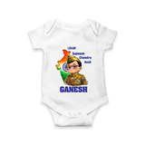 Little Subhash Chandra Bose Personalized Baby Romper - WHITE - New Born (Chest 14")