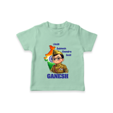 Little Subhash Chandra Bose Personalized Kid T-shirt - MINT GREEN - 0-5 Months Old (Chest 17")