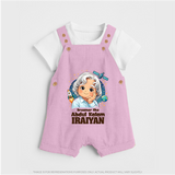 Dreamer Like Abdul Kalam Personalized Dungaree - BABY PINK - 0 - 5 Months Old (Chest 18")