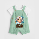 Dreamer Like Abdul Kalam Personalized Dungaree - MINT GREEN - 0 - 5 Months Old (Chest 18")