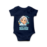 Dreamer Like Abdul Kalam Personalized Baby Romper - NAVY BLUE - New Born (Chest 14")