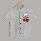 Chinna Kavignan Bharathiyar Personalized Shirt - GREY - 0 - 6 Months Old (Chest 23")
