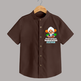 Chinna Kavignan Bharathiyar Personalized Shirt - CHOCOLATE BROWN - 0 - 6 Months Old (Chest 23")
