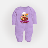 Leader Like Nehru Personalized Fullbody suit - LILAC - New Born (Chest 7.5")