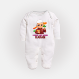 Leader Like Nehru Personalized Fullbody suit - WHITE - New Born (Chest 7.5")